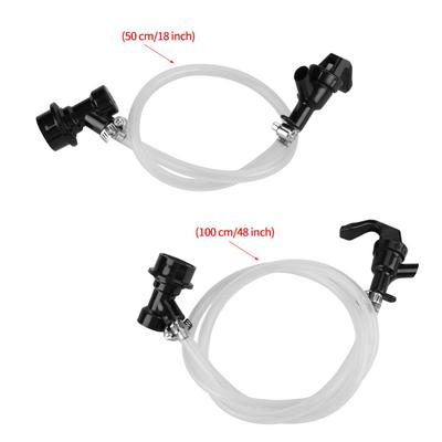 Tubo per Birra 50/100cm Con Rubinetto da Picnic Disconnettore Ball Lock Per Fusto Cornelius Home Brew Casa Casa Home Brew Birra Birra Tubo Tubo