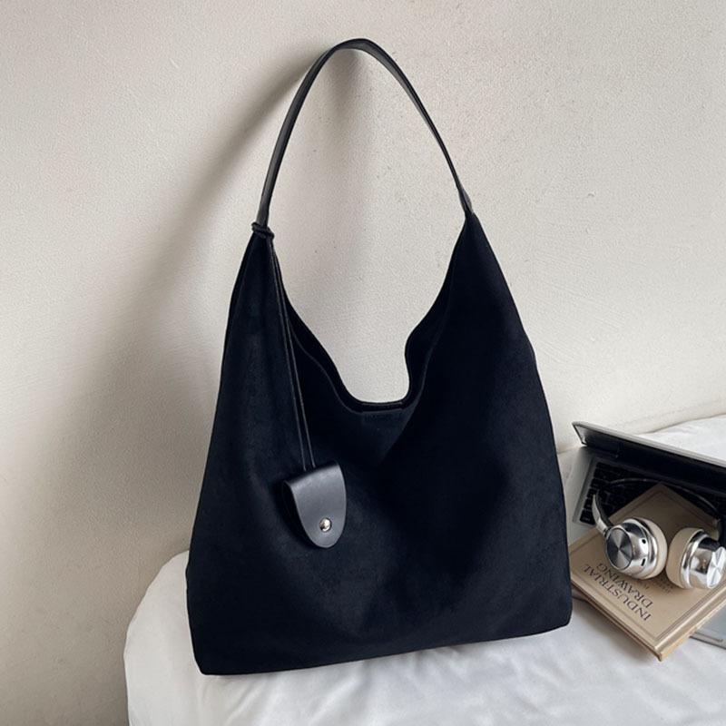 Suede bag women's large capacity autumn and winter versatile single shoulder mother bag commuter dumpling bag