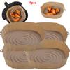 4 stücke Silikon Air Friteuse Korb Airfryer Ofen Form Backblech Pizza Gebratenes Huhn Korb Wiederverwendbare Pan Liner Zubehör