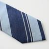 [Ojie] Men's Linen Tie, Silk Blend, Regimental Stripe, Business Tie, Made in Japan, Stylish, SpringSummer