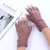 Solid Color Cold Proof Outdoor Winterr Fingerless Gloves Half-finger Warm Gloves Women Mittens