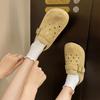 Dicksohlige Taschenkopf- und Halbschuhe für Damen-Oberbekleidung 2025 Frühling und Sommer neu rutschfest Lochschuhe mit einem Fuß und weichsohlige Birkenstoc