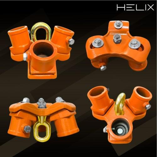 HELIX Tripod Head for 1t Chain Blocks, Block Hanger, 1000kg Capacity, HRT-100
