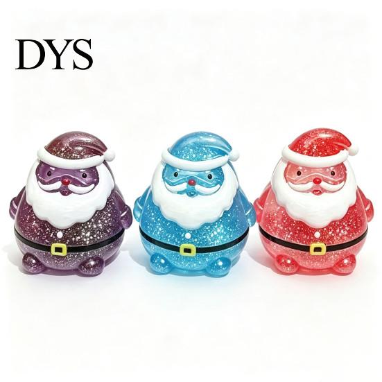 Fun Holiday Sensory Play Santa Claus Squeeze Toy, Slow Rising Maltose Stress Relief Fidget with Toys for Kids Glitter, Soft TPR Christmas Party Pinch
