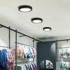 LED ceiling lamp, surface-mounted flat light fixture, 24W, 4000K, black