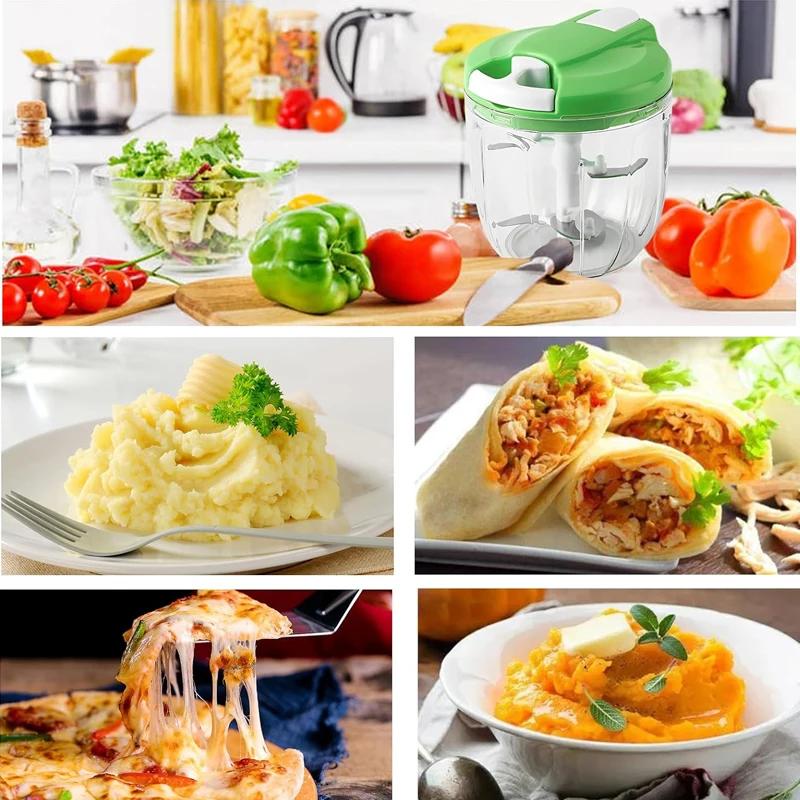 Tritacarne Multicarne Tritaglio Aglio Affettatore Cipolle Rotante Accessori da Cucina per Spremiaglio Schiacciaglio Tritatutto Verdure