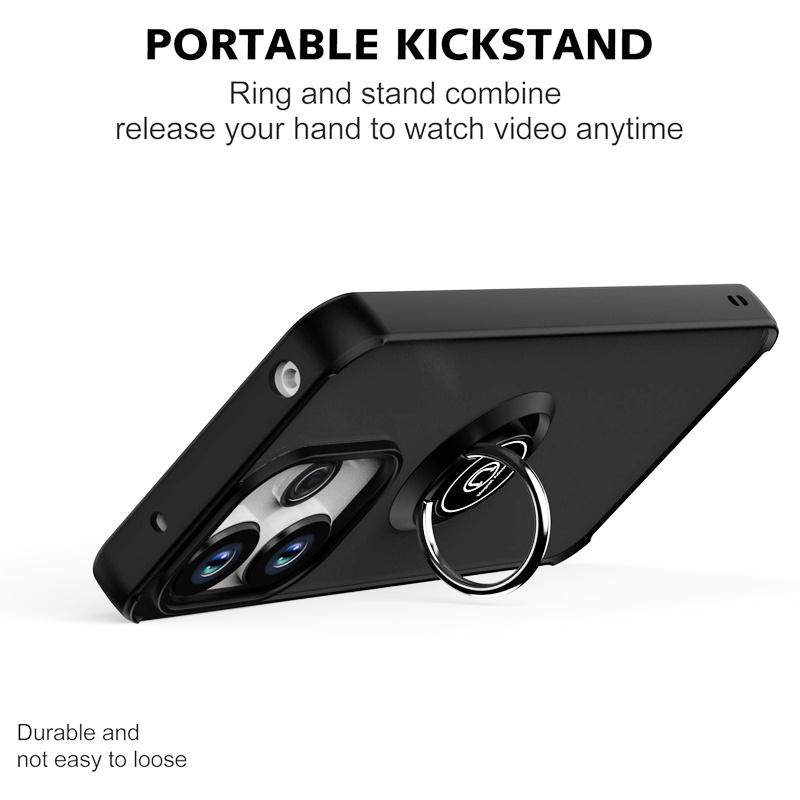 Hard PC Shockproof Funda For Xiaomi Redmi 13C 13 4G 5G Case Ring Kickstand Car Magnetic Phone Cover for Redmi13 13 C Armor Matte