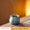 Nine-Hole Metal and Ceramic Petal Incense Holder - Vertical Stand for Indoor Use