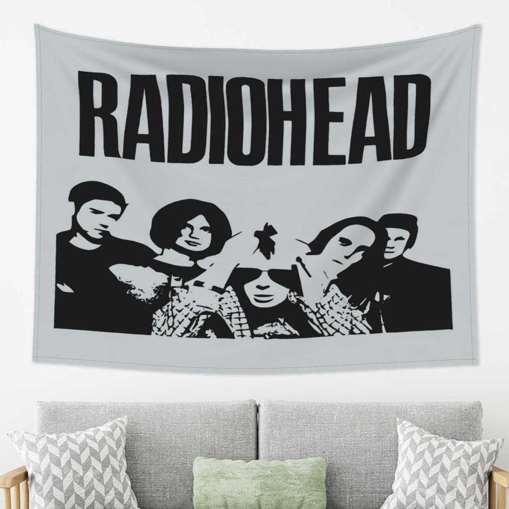 Band Tapestry British Rock Carpet Minimalist Black and White Band Silhouette Art Hanging Cloth Room Decoration