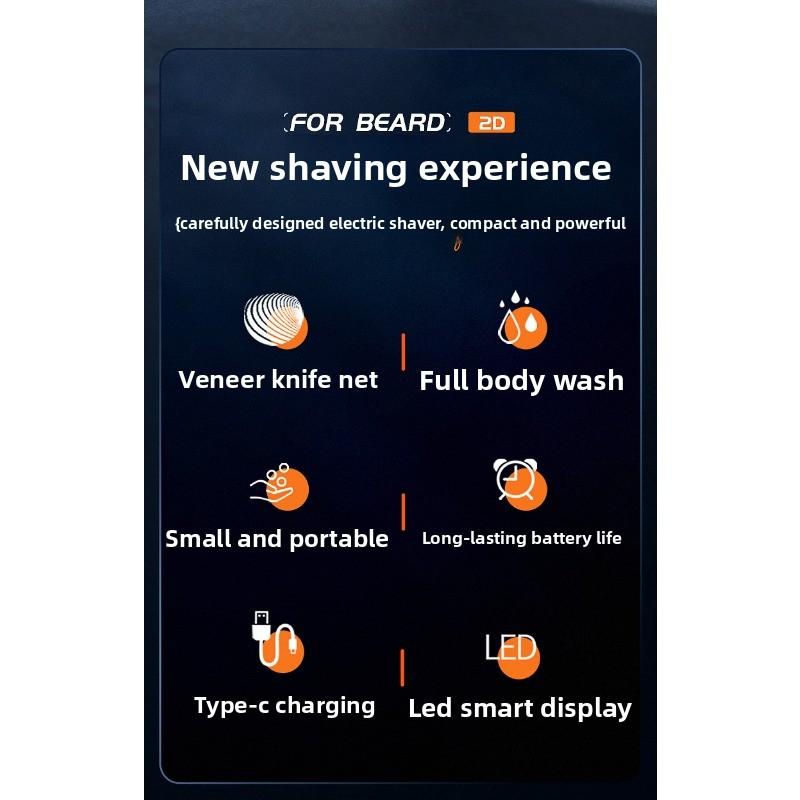 Electric Razor with Super Clean and Rechargeable Feature for Men. Miniature Shaving Knife for Convenient Beard Trimming.