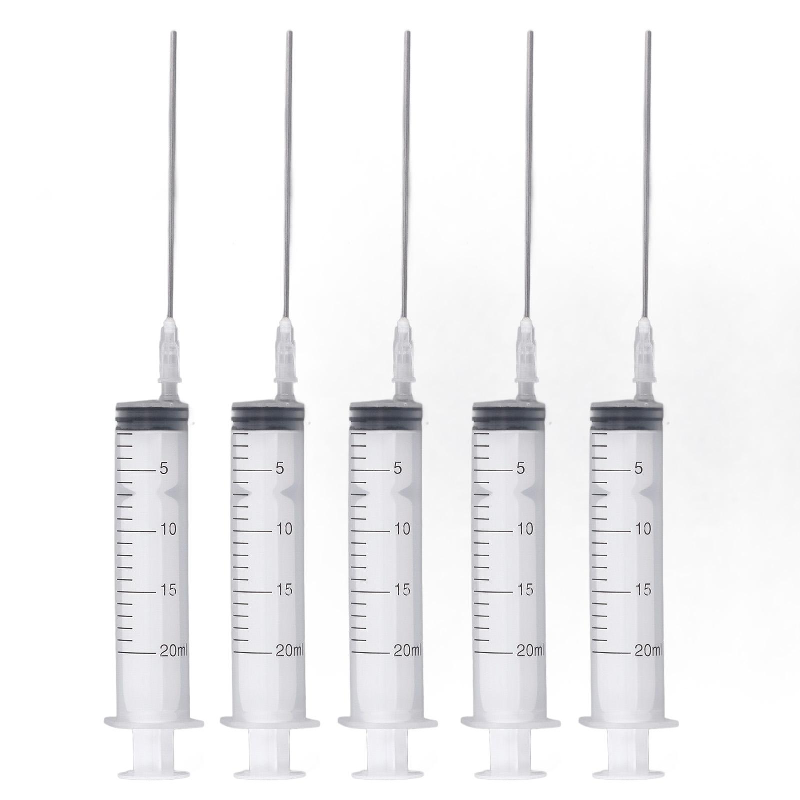 

Inkjet Printer Ink Cartridge Ink Refill Tool 5Pcs 20ml Syringe with 5Pcs 10cm Flat Needle for Office