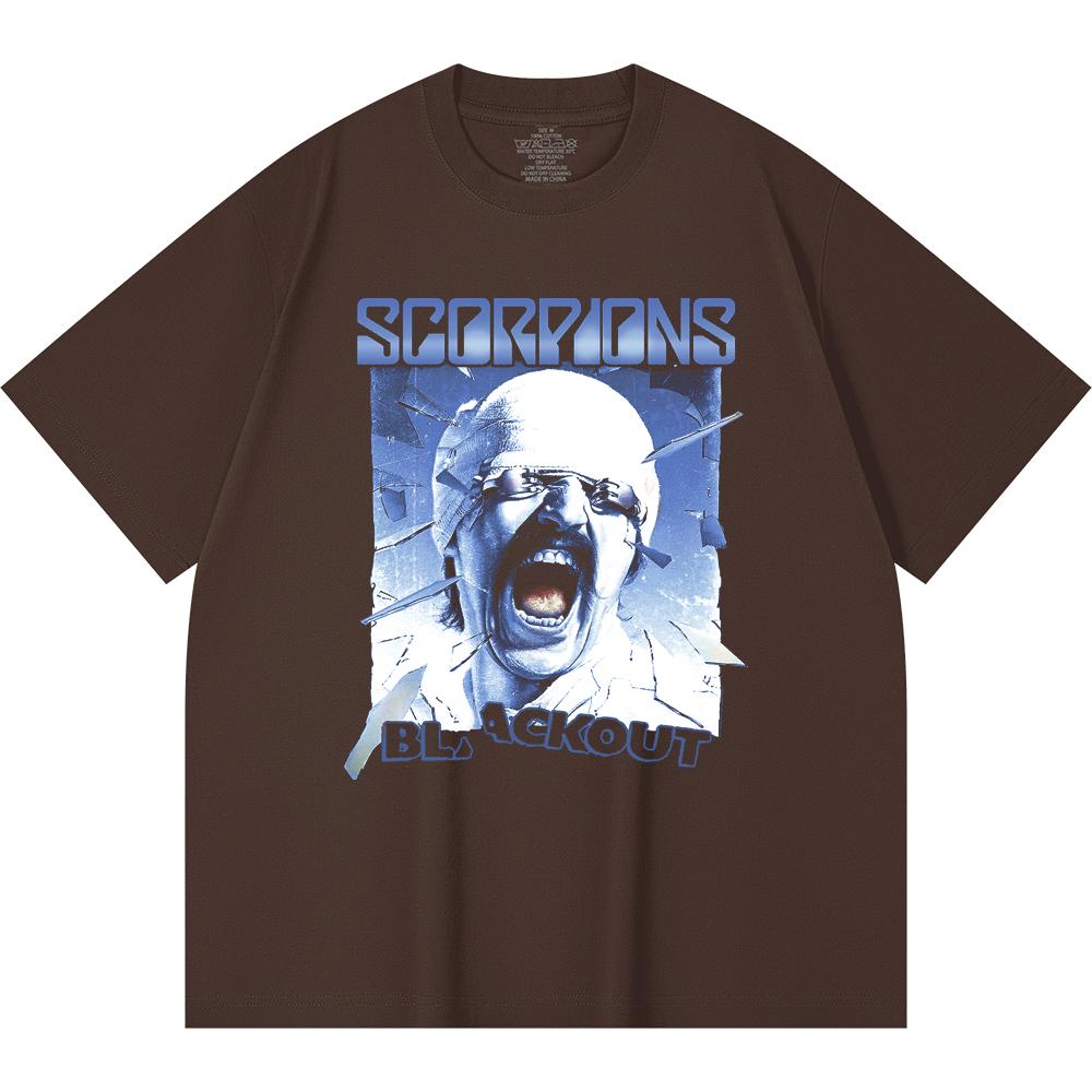 230 g/m² 100% katoenen heavy metal T-shirt met rockband- en popmuziekprint, unisex T-shirt van zwaar katoen.