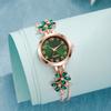 Nieuwe Bloemen Strass Horloges Verstelbare Band Armband Polshorloges Eenvoudig Kwarts Horloge Cadeaus