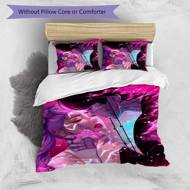 3pcs KPop Demon Hunters26 Design Cover Set - HD Printed Bedding with 1 Cover and 2 Pillowcases - Perfect for Home and Dorm Decor