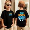 Cute Funny Six Seven Italian Brainrot 67 Number Graphic Print TShirt BoyGirl Summer Short Sleeved Kids Comfortable Tshirt Top