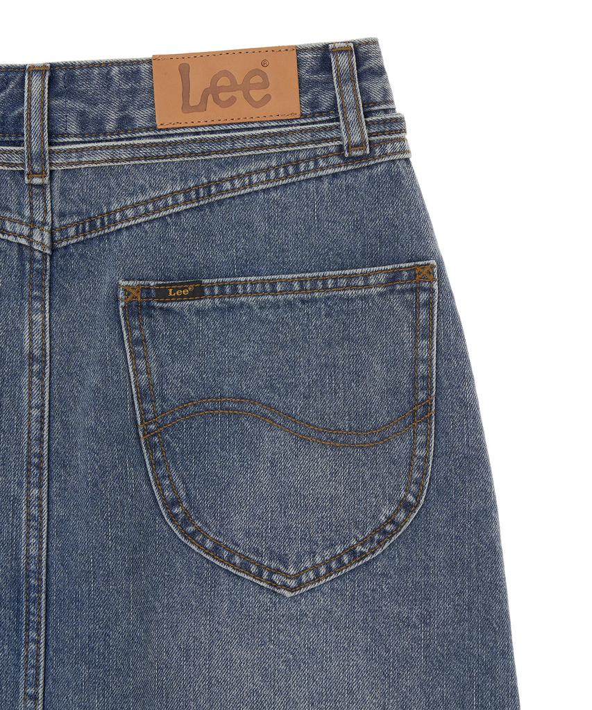 Lee Midi Denim Belt Skirt Indigo Medium