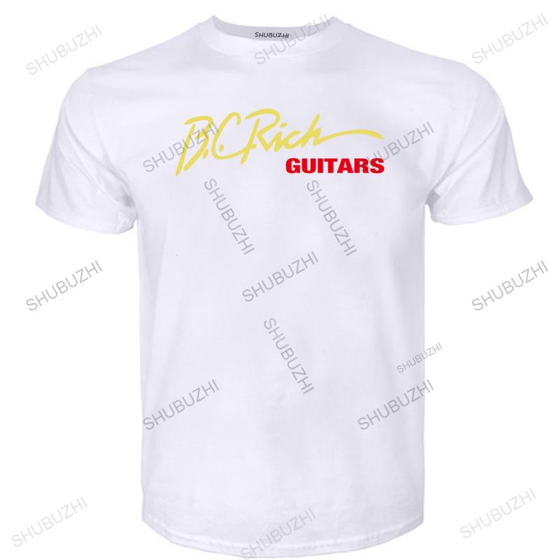 Rich Guitars BC Rich Black Tee Men Cotton T-shirt Men Adult Slim Fit T Shirt Cool Short Sleeve Mens Male Round Neck Teeshirts