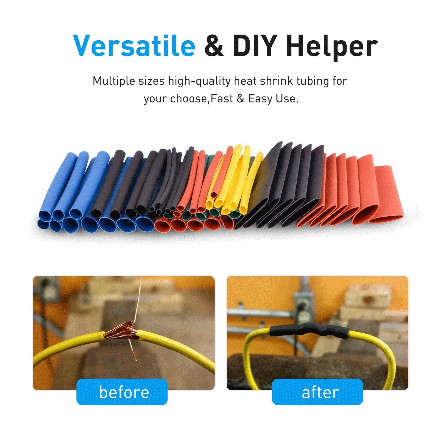 300W Hot Air Heat Gun 328pcs Heat Shrink Tube With Hot Air Guns Kit EU US 110V 220V Heat Shrink Tubing Kit 2:1