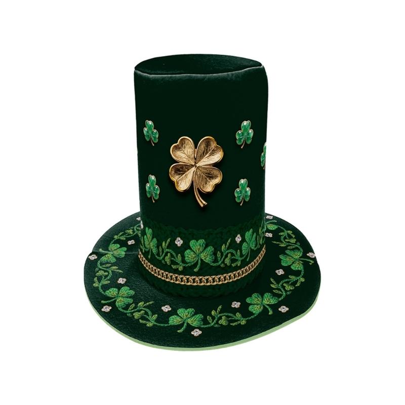 Light weight Foldable Saint Patricks Day Hat with Easy Carry Vibrant 3D Print for Outdoor Parties Family Friendly S