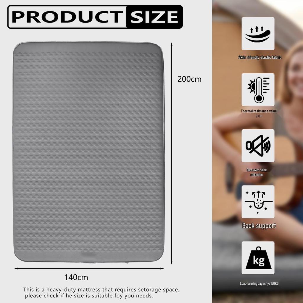 Auto-Inflate Sleeping Pad with Built-in Electric Pump for Outdoor Camping