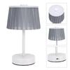 Table Lamp Fabric Shade Small Cordless Portable Bedside Lamp for Bedroom Nightstand