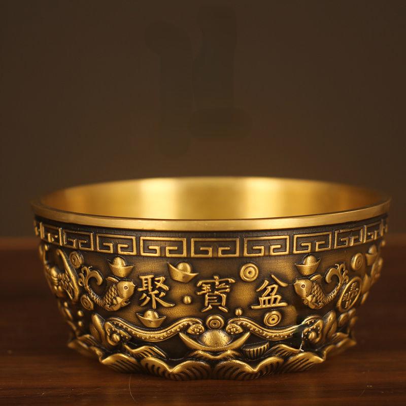 Fengshui Reiner Kupfer Schatzschale Reichtum Sammeln Feng Shui Reichtumsanziehung Heimgebrauch Shen Wansan Wohnzimmer Dekoration