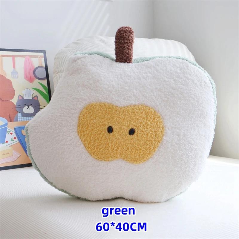 Real Life Apple Core Plush Toy Soft Cartoon Apple Stuffed Doll Bed Decoration Pillow Cushion Christmas Gift