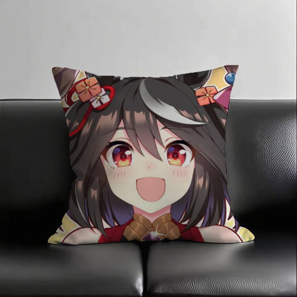 

1 шт. Аниме Игра Uma Musume Pretty Derby Китасан Блэк Наволочка Модная Квадратная Наволочка Декор Дивана Комнаты Отдых 16x16Inch