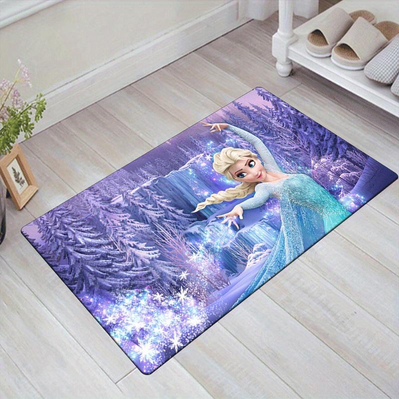 

1pc Elsa Pattern Area Rug Soft Flannel Floor Mat for Living Room, Bedroom, Sofa Coffee Table Floor Mat, Machine Washable 60cm by 90cm