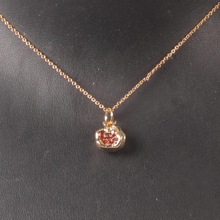 Pomegranate Pendant Earrings/Necklace Elegant Zircons Fruit Jewelry for Women