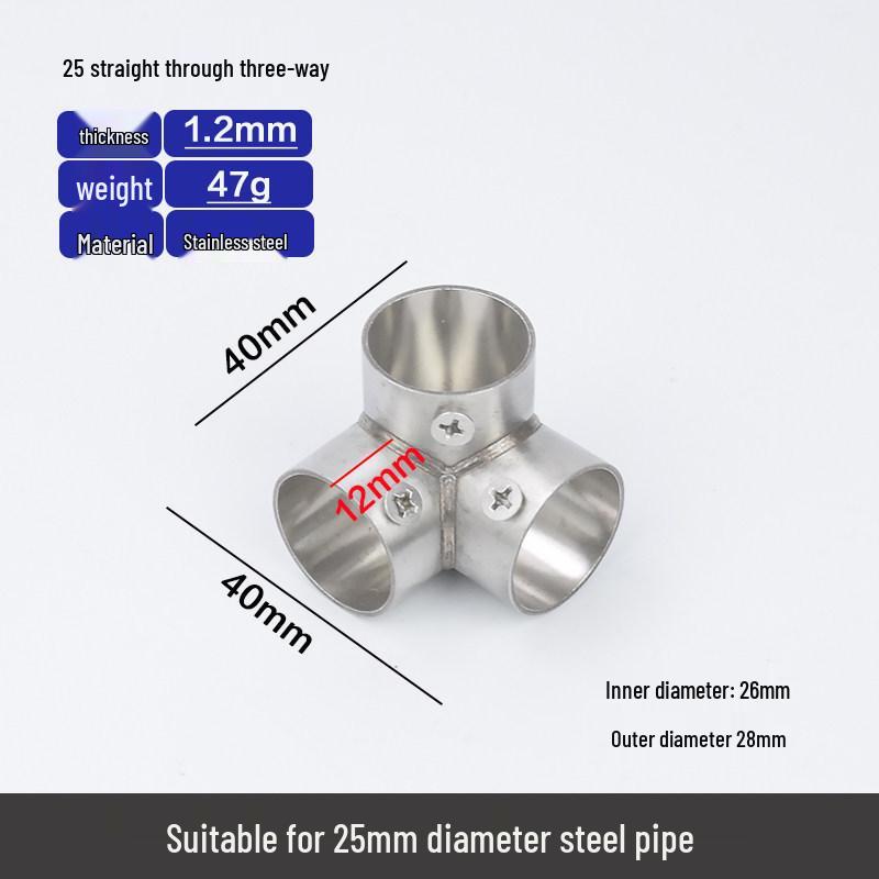 Stainless Steel Right Angle Elbow Union Tee Four-Way Pipe Fitting Combo