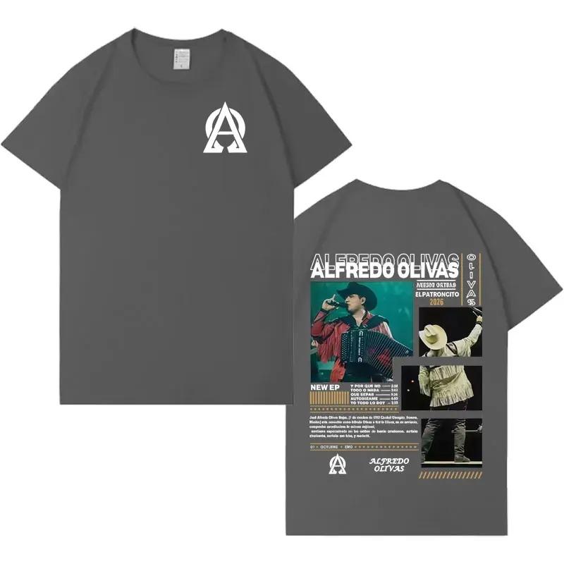 Alfredo Olivas 2026 New Album Tide Graphic Tee Unisex Harajuku Y2K Casual Bestselling Crewneck 100 Cotton Short Sleeve