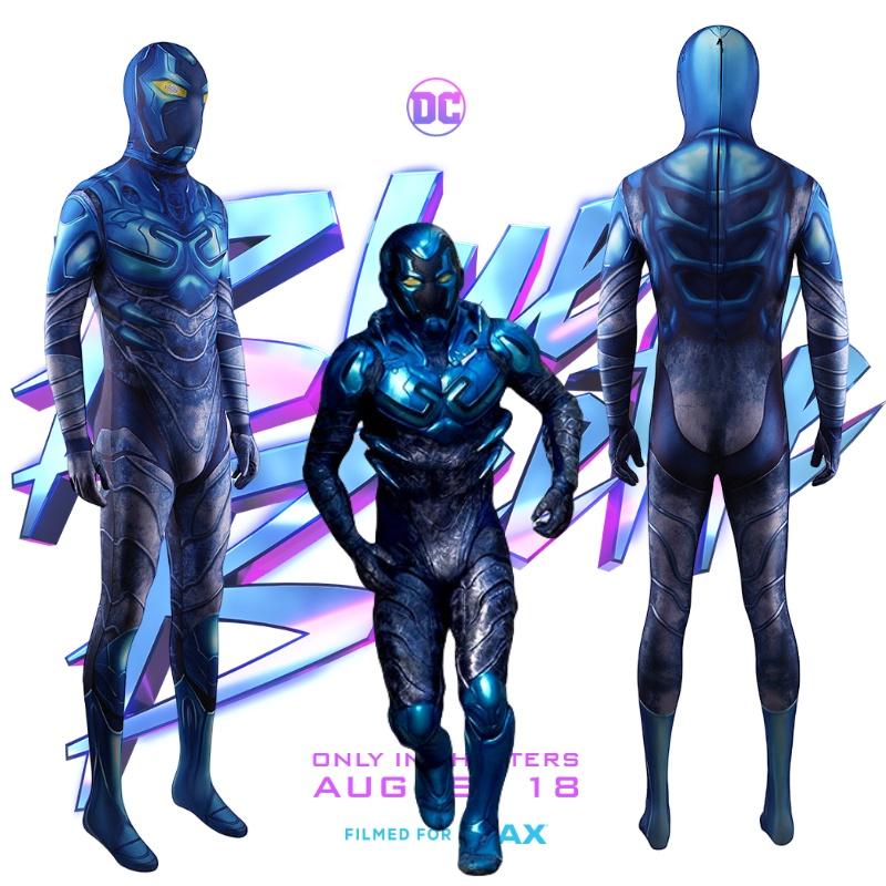 Beetle Cosplay Blue Jumpsuit Adult Child Costume Anime Party Halloween Outfit