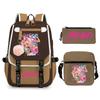 Animation Cartoon Peripheral Printing Trend Lightweight Shoulder Backpack, Primary And Secondary School Student Leisure Schoolbag Three-Piece Set