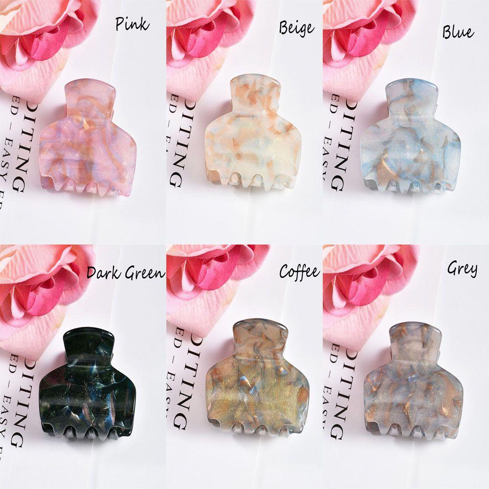 Korean Temperament Ponytail Jelly Colors Hair Claws Bathing Clips Hair Grab Grab Clips