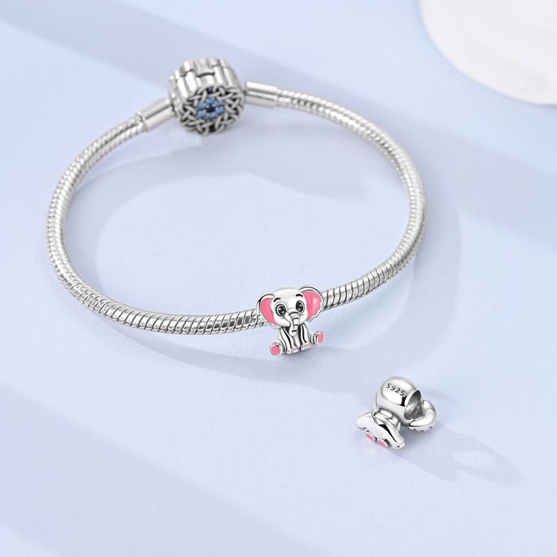 Original 925 Sterling Silver Charms Cute Elephant Bead Fit Original Bracelet For Women DIY Accessories Jewelry Gift