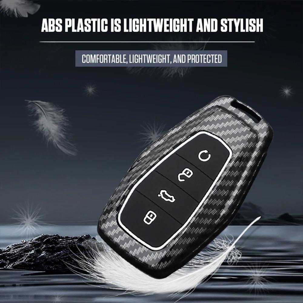 ABS Kohlefaser Auto Schlüsselhülle Abdeckung für Geely Coolray X6 X7 EX7 Emgrand Global Hawk GX7 Fernbedienungszubehör