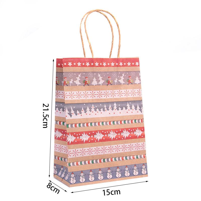 5/10 buc Pungi Cadou din Hârtie Kraft Moș Crăciun Brad Crăciun Bomboane Crăciun Ambalaj pentru Biscuiți Cutii Natal 2025 Anul Nou Navidad Decor pentru Casă