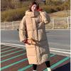 Stay Warm and Look Fashionable with The Knee-length Cotton Padded Down Coat for Women