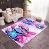 Stitch Adventure In Flowers Disney Cartoon Theme Anti-Slip Rug - Polyester, Home Decor, Suitable for Bedrooms, Living Rooms, Doorways, and Studios