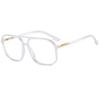 Myopia glasses fashionable retro matching degree anti-blue light radiation plain face large frame double beam thin face small eye frame