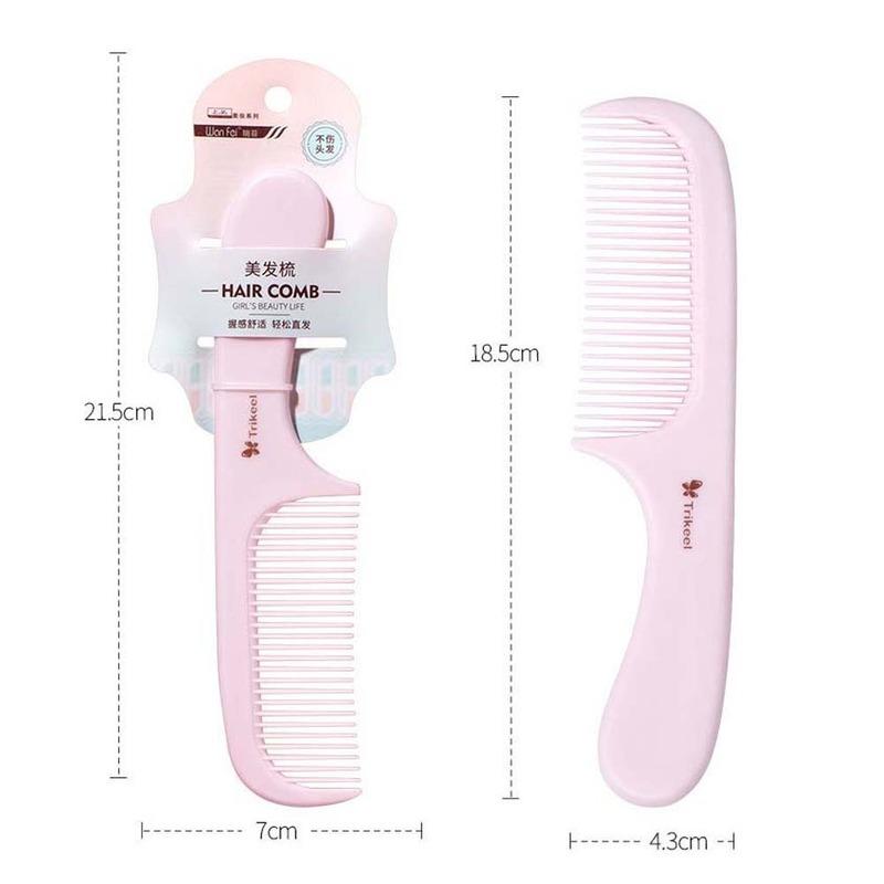 Scalp Massage Wide Tooth Comb Hairdressing Anti-static Pink Hair Brush Wet Dry Use Salon Dyeing Fine Tooth Hair Combs Hair Salon