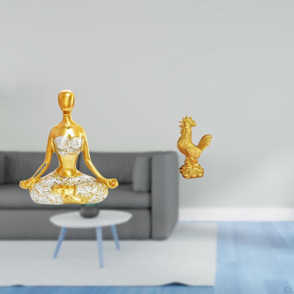 Women Resin Statue Multifunctional Tabletop Ornament Handmade Decor Lightweight Chicken Figurine