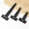 2pcs 3-6 Inches T Shape Iron Hinge Galvanized Door Gate Hardware Hinges Shed Cabinet Barn Room Strap Hinge With Screw