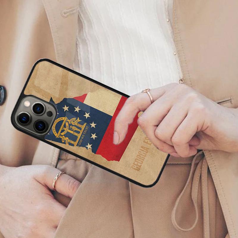 Georgia State Flag Magnetic Phone Case For APPLE iPhone 17 Air 16 14 13 12 Pro Max 15 Plus Wireless Charge With MagSafe Cover