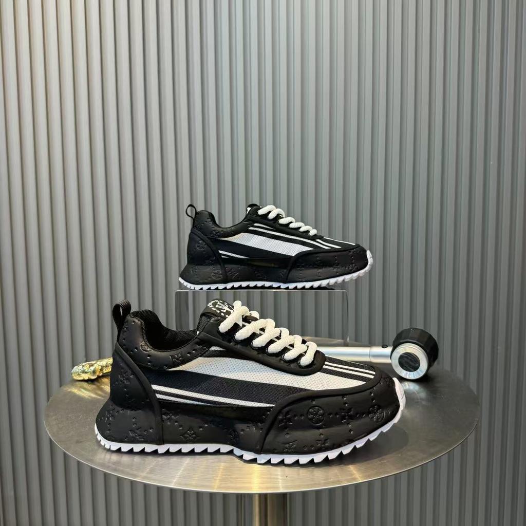 Skórzane Buty do Biegania Męskie Buty Codzienne Outdoor Oddychające Męskie Buty do Chodzenia Lekkie Wygodne Białe Trampki Tenisowe Buty Sportowe