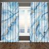 Abstract Blue Marble Glitter Curtains Shower Curtain Waterproof Luxury Blue White Marble Pattern Window Drapes Panel Home Bathro