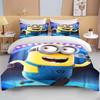 M-Minions Duvet Cover Sets 2/3 Pcs, Anime Microfiber Quilt Cover Bedding Bed Covers With Pillowcases75*50Cm With Zipper Closure