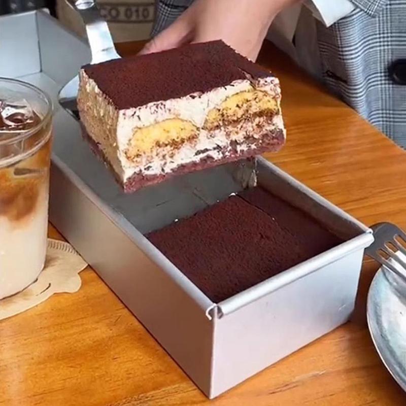 Rectangle Cake Pan Nonstick Tiramisu Pan Cake Baking Tray Stainless Steel Tiramisu Dessert Making Molds Multifunction Cheesecake
