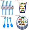 Children's Engineering Car Birthday Party Theme Disposable Tableware Set**